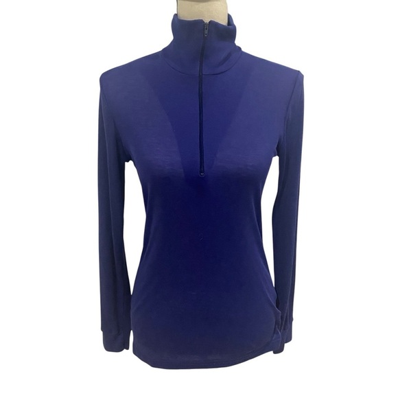 Patagonia Capilene Base Layer Quarter Zip Pullover Sz Small Blue - Picture 1 of 12
